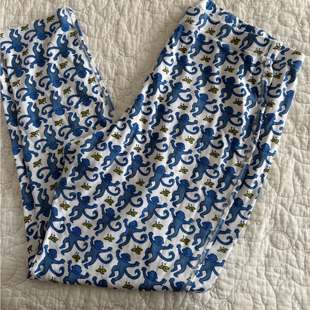 Roller Rabbit Blue Monkey Pajama Pants